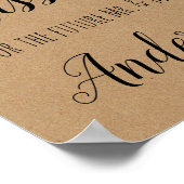 Brautparty Game Guess Wie viele Kisses Poster (Ecke)