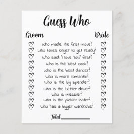 Brautparty Game Guthaben Wer Card Flyer