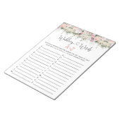 Brautparty Game - Hochzeitworte A-Z Notizblock (angewinkelt)