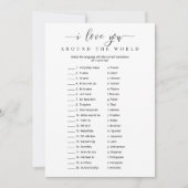 Brautparty Game I Liebe Sie rund um die Welt Einladung (Vorderseite)