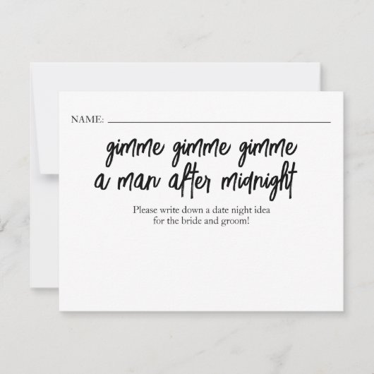 Brautparty Game - Ideen für die Datumsabend (Vorderseite)