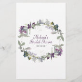 Brautparty Game Lavender Floral Ratet das Kleid Flyer (Hinten)