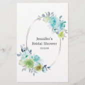 Brautparty Game Light Blue Raten Sie die Dress Car Flyer (Hinten)