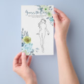 Brautparty Game Light Blue Raten Sie die Dress Car Flyer (Handgriff)