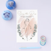 Brautparty Game Modern Boho Raten Sie das Kleid Flyer (Einzeln)