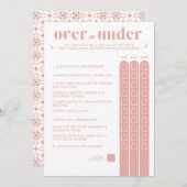 Brautparty Game - Over oder Under Programm (Vorne/Hinten)