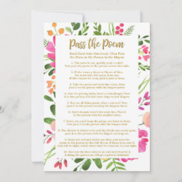 Brautparty Game, Pass das Gedicht-Showspiel auf