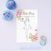 Brautparty Game Pink Floral Ratet das Kleid Flyer (Einzeln)