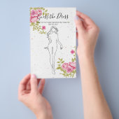 Brautparty Game Pink Floral Ratet das Kleid Flyer (Handgriff)