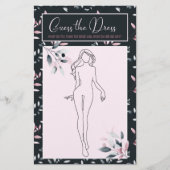 Brautparty Game Pink Navy Ratet die Dress Card Flyer (Vorne)
