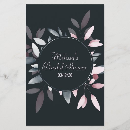 Brautparty Game Pink Navy Ratet die Dress Card Flyer (Hinten)