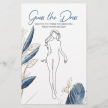 Brautparty Game rät die Dresskarte