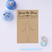 Brautparty Game rät die Dresskarte Flyer (Einzeln)