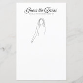 Brautparty Game: Raten Sie mal das Kleid (Vorderseite)