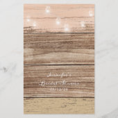 Brautparty Game Rustic Holz Ratet die Kleiderflieg Flyer (Hinten)