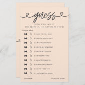 Brautparty Game sagte er sagte, sie sagte raten (Vorne/Hinten)