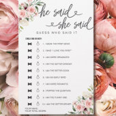 Brautparty Game sagte er sagte, sie sagte raten