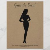 Brautparty Game Sketch the Wedding Dress Flyer (Vorne)