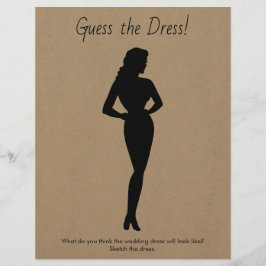 Brautparty Game Sketch the Wedding Dress Flyer