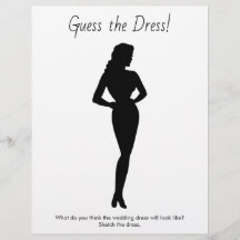 Brautparty Game Sketch the Wedding Dress