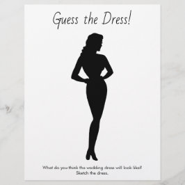 Brautparty Game Sketch the Wedding Dress Flyer