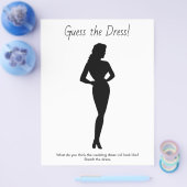 Brautparty Game Sketch the Wedding Dress Flyer (Einzeln)