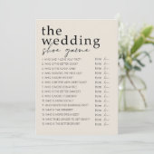 Brautparty Game - Wedding Shoe Game Programm (Stehend Vorderseite)