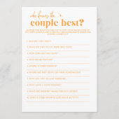 Brautparty Game - Wer kennt das beste Paar? Programm (Vorderseite)