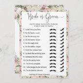 Brautparty Game Wer kennt das Paar Beste? Einladung (Vorne/Hinten)