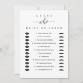 Brautparty Game Wer sagte es die Braut oder Gräuel Einladung (Vorderseite)