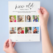 Brautparty Game wie alt waren sie mit Fotos Flyer (Hand)