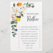 Brautparty Game wie gut kennen Sie die Brille (Rückseite)