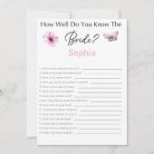 Brautparty Game wie gut kennen Sie die Brille Einladung (Vorderseite)