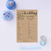 Brautparty Game Word Scramble Card Flyer (Einzeln)