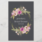 Brautparty Game Word Search Dusty Pink Lila (Rückseite)