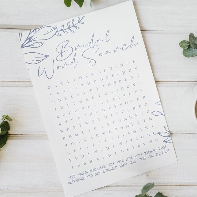 Brautparty Game Word Search Periwinkle Blume (Von Creator hochgeladen)
