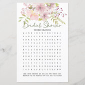 Brautparty Game Word Search Rosa Blush Magnolia (Vorderseite)