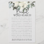 Brautparty Game Word Suche Elfenbeinblume (Vorderseite)