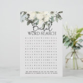 Brautparty Game Word Suche Elfenbeinblume (Stehend Vorderseite)