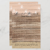 Brautparty Game Word Suche Rustikale Holzlattern (Vorne/Hinten)