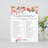 Brautparty Game würde sie eher blasen Rose (Stehend Vorderseite)