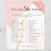 Brautparty Game würde sie eher moderner Marmor (Vorne/Hinten)