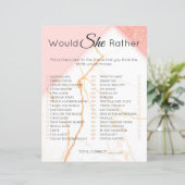 Brautparty Game würde sie eher moderner Marmor (Stehend Vorderseite)