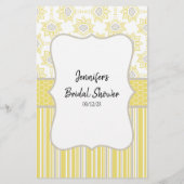 Brautparty Game Yellow Gray Rate das Kleid Flyer (Hinten)