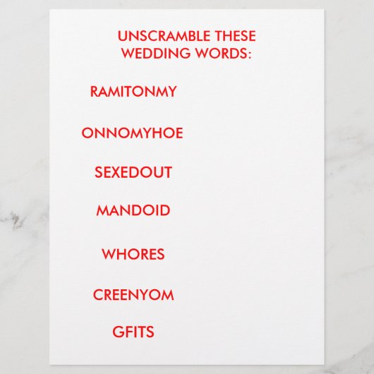 Brautparty Games (Rückseite)