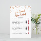Brautparty Games Er sagte, sie sagte Rose Gold (Stehend Vorderseite)