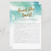 Brautparty Games Finden Game Aquamarin Gold (Vorne/Hinten)