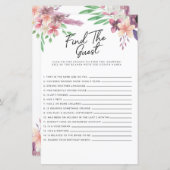 Brautparty Games finden Game Floral (Vorne/Hinten)