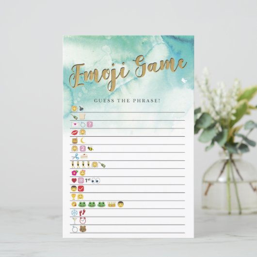 Brautparty Games Gucken Sie dem Emoji Game Blue Go (Stehend Vorderseite)