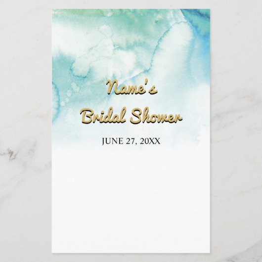 Brautparty Games Gucken Sie dem Emoji Game Blue Go (Rückseite)